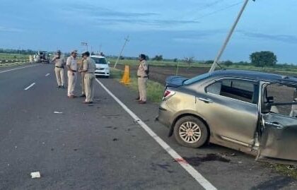 ನಿಂತಿದ್ದ ಕ್ಯಾಂಟರ್ ಗೆ ಅಪ್ಪಳಿಸಿದ ಕಾರ್: ಗುತ್ತಿಗೆದಾರ ಸೇರಿ ನಾಲ್ವರ ಮೃತ್ಯು