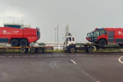 ವಿಜಯಪುರ ವಿಮಾನ ನಿಲ್ದಾಣಕ್ಕೆ ಬಂದ ಆಸ್ಟ್ರಿಯಾದ ಅಗ್ನಿಶಾಮಕ ವಾಹನಗಳು