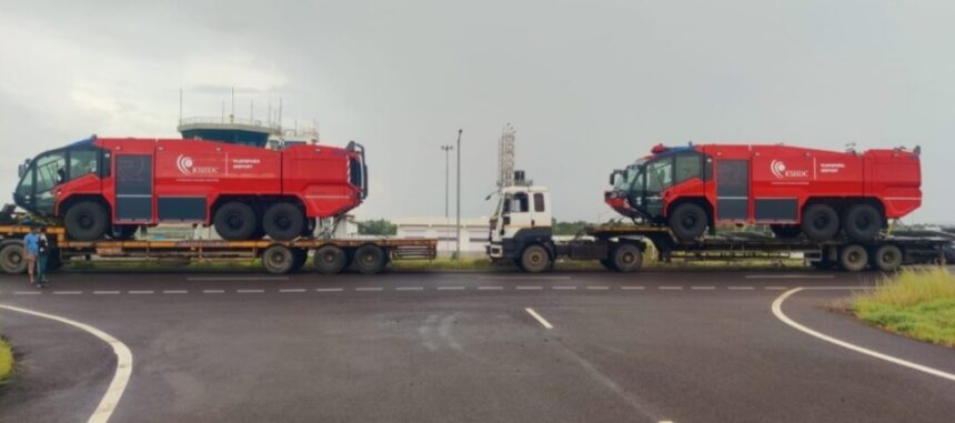 ವಿಜಯಪುರ ವಿಮಾನ ನಿಲ್ದಾಣಕ್ಕೆ ಬಂದ ಆಸ್ಟ್ರಿಯಾದ ಅಗ್ನಿಶಾಮಕ ವಾಹನಗಳು