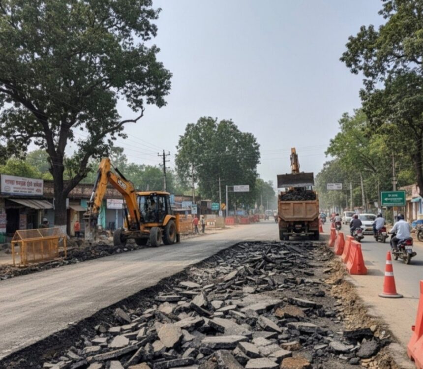 ರಸ್ತೆ ಕಾಂಕ್ರೀಟಿಕರಣ ಕಾಮಗಾರಿಗೆ ಕೊನೆಗೂ ಚಾಲನೆ